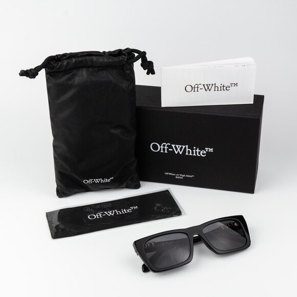 Off-White ALBANY Men Sunglasses Black Grey Square OERI13E ALBANY 1007 - Picture 10 of 11